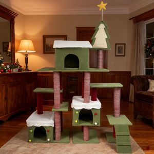 Albero per Gatti da Interno per Natale, Ampio e Alto, per Tirare e Giocare - Product Image 6