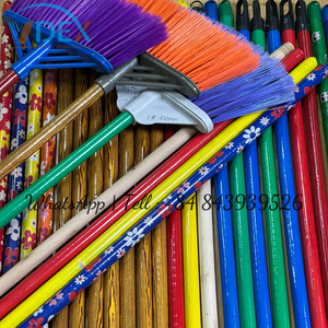 Balai en bois enduit de PVC et bâton en bois d'eucalyptus Articles ménagers pour la maison Vadrouille Limpieza Pelles à poussière et balais - Product Image 5