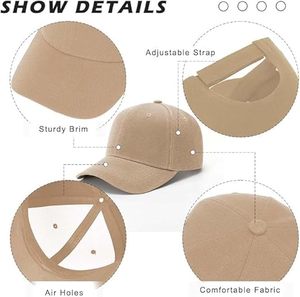 Casquette de baseball en maille à 6 panneaux avec sangle arrière réglable, unisexe adulte, couleur unie, pour usage décontracté, vente en gros - Product Image 4