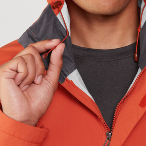 VANEK INTERNATIONAL Unisex Coated Color Blocking <b>Racer</b> <b>Jacket</b> Zipper Front Waterproof Windproof Sporty Hooded Fleece Quilted - Product Image 5