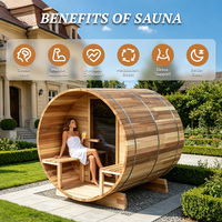 Envío DDP a Singapur con IVA incluido: Sauna de barril de cedro rojo al por mayor |   ETL CE |   Solución Integral para Compradores B2B