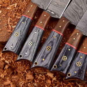 ชุดมีดครัวเหล็กกล้าคาร์บอนพร้อมด้ามไม้ สำหรับทำอาหารที่บ้านและการเตรียมอาหารระดับพรีเมียม - Product Image 5