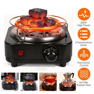 Calentador de Carbón para Hookah de Acero Inoxidable de 500W con Calentamiento Rápido, 5 Niveles de Temperatura, Diseño de Termostato Seguro, Resistente al Óxido, con Funciones Adicionales - Product Image 1