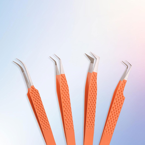 Pince à cils professionnelle de qualité supérieure en acier inoxydable, pointe lisse, anti-magnétique, 10 mm - Product Image 3