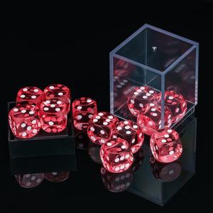Juego de dados de resina roja transparente con puntos blancos, dados decorativos hechos a mano para juegos de mesa, juegos de mesa y regalos personalizados coleccionables - Product Image 5