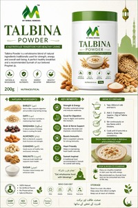 Polvo de Talbina Premium 200g con Leche de Cebada Tostada e Ingredientes Naturales Ricos en Nutrientes para la Digestión, Energía y Bienestar Diario - Product Image 4