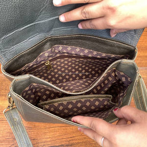 Wholesale Custom Fashion Cowhide Leather Handheld Crossbody <b>Handbags</b> for Women Handmade Leather Designer Luxury Shoulder Bags - Product Image 6