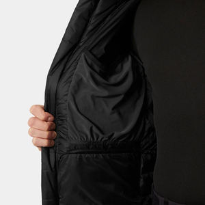 Veste d'hiver matelassée en duvet à capuche noire pour homme, coupe-vent, épaisse, décontractée, fermeture éclair, coupe régulière, logo et design personnalisés - Product Image 4
