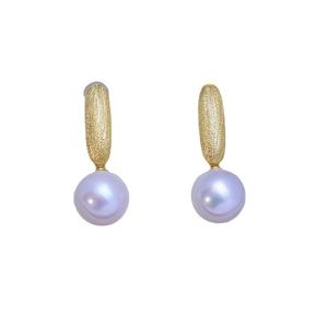 Pendientes de Perlas Blancas de Agua Dulce al por Mayor de 10-11 mm para Mujer, Plata S925, Diseño Minimalista con Luz Intensa, Diseño de Colgante Fino, Ligeras Imperfecciones - Product Image 5