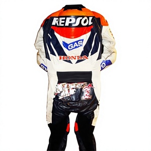 Traje de Carreras Nicky Hayden MotoCP Zonda 1 Pieza de Cuero Vacuno/Canguro para Moto/Traje de Pista/Conducción con Armadura Nivel 2 para Motociclistas - Product Image 2