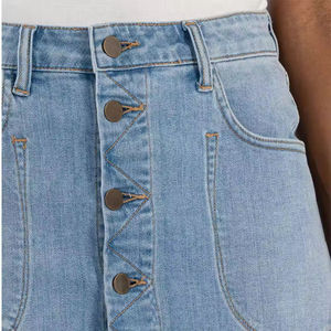 Jupe en jean taille haute élégante pour femme, légère et respirante, idéale pour le printemps et l'été, à porter au quotidien - Product Image 6