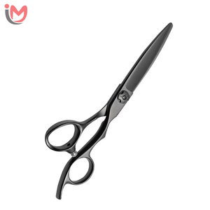 OEM Service Professional Beauty Scissors 3-Hole Barber Hair Styling Tool Removable Steel Finger <b>Ring</b> Sharp <b>Titanium</b> Coated <b>Black</b> - Product Image 2
