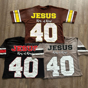 คริสต์ 40 เสื้อยืดสปอร์ตผู้ชายแขนสั้นพิมพ์ลายคอกลมทรงปกติผ้าเจอร์ซีย์ทอลายตัดกัน - Product Image 2