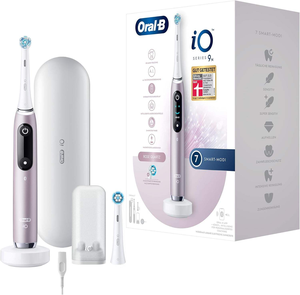 Oral-B IO Series 9 <b>Electric</b> <b>Toothbrush</b> 2 Modes with 7 Cleaning Options Pink Quartz Charging <b>Case</b> Dental Care Colour Display - Product Image 4