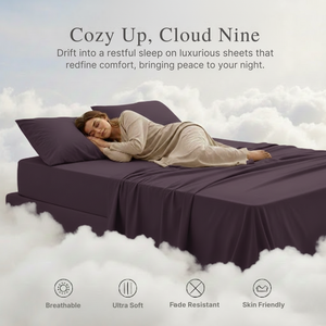 Ensemble de draps de lit double en microfibre ultra doux de couleur unie de luxe avec taies d'oreiller |   Literie de qualité supérieure de style hôtel |   Doux et respirant - Product Image 5