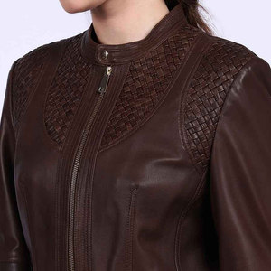 New Fashion Genuine Leather Coat Women Cropped Leather Jacket Bomber Wholesale Custom Logo New Fashionable High Quality Wear - Product Image 6