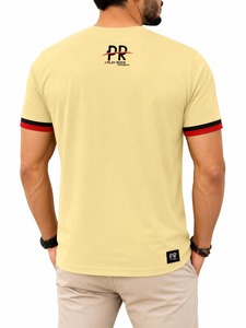 Custom Made Hip hop unique Style Summer casual Wear T-Shirt For Man with <b>white</b> stripes 100% Cotton Oversized hip hop men's <b>tee</b> - Product Image 2