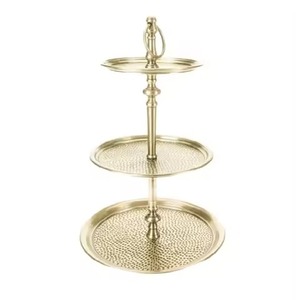 Soporte de Pastel Metálico de 3 Niveles para Fiestas, Exhibidor de Pasteles, Bandeja para Servir Postres, Decoración para Mesa de Eventos - Product Image 1