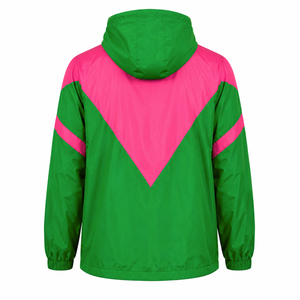 Alpha | Kapa | Alpha Sorority Women's Hooded Windbreaker Full Zip Color <b>Block</b> Collegiate Rain Jacket Lightweight Outdoor Coat - Product Image 4