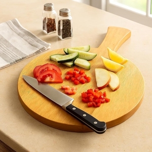 Planche à découper pour restaurant, hôtel, cuisine, préparation alimentaire et planche robuste pour la viande, planche de boucher en bois robuste - Product Image 3