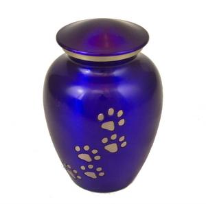 AHO Hermosas Urnas Funerarias Europeas Grises Plateadas con Huella de Pata de Mascota, Ecológicas y Duraderas, para Cenizas, de Metal, con Garantía de 3 Años - Product Image 3