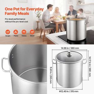 หม้อซุปอเนกประสงค์พร้อมฝาแก้วสำหรับซุป สตูว์ และอื่นๆ - Product Image 4
