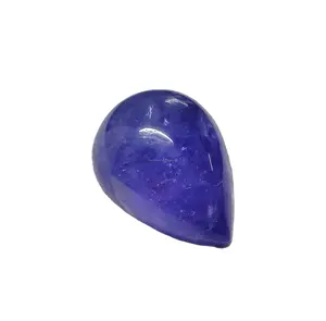 Cabujón de tanzanita con forma de pera azul Natural, piedra preciosa suelta de Tanzania de alta calidad para joyería colgante increíble