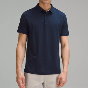 Polo T-shirt de couleur unie personnalisé, anti-transpiration, pour hommes, fourni par l'usine - Product Image 1