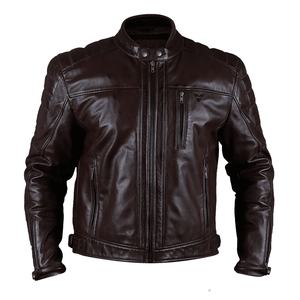 Veste de moto en cuir pour hommes approuvée CE Veste de motard durable pour la sécurité Veste d'équitation de haute qualité - Product Image 1