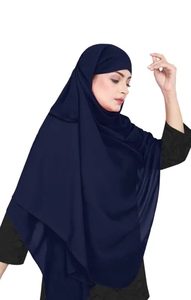 Hijab léger en fausse Georgette pour femmes, vêtements indiens et pakistanais doux - Product Image 4