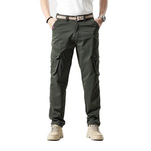 Men's <b>Cargo</b> Joggers <b>Pants</b> Wholesale with Drawstring <b>Elastic</b> <b>Waist</b> Tactical Side Pockets Slim Tapered Fit Casual Streetwear <b>Pants</b> - Product Image 4