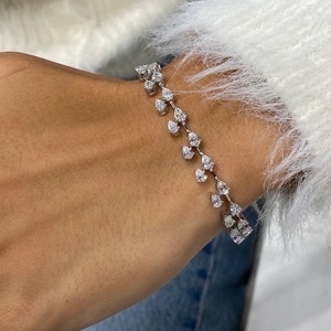 IGI Certified Round Brilliant Lab Grown Diamond Tennis Bracelet 10K 14K 18K Yellow White <b>Rose</b> <b>Gold</b> Luxury Bridal Jewelry - Product Image 2