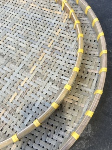 Round Smoked Bamboo Handmade Serving and Drying <b>Trays</b> Reusable for Farm Produce Agricultural Products Food and Herbs - Product Image 6