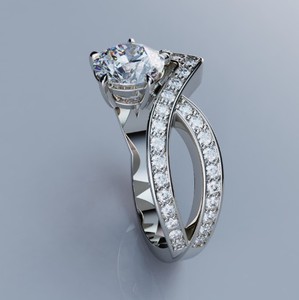 Anillo de Nudo Infinito de Plata de Ley 925 con Aspecto de Diamante y Piedra de Circonita Cúbica, Joyería Romántica para Mujer - Product Image 4
