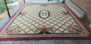 Alfombra de Lana Premium Roja, Suave y de Lujo, Hecha a Mano, para Dormitorio, Sala de Estar, Decoración Elegante - Product Image 3