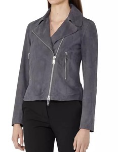 Chaqueta Bomber de Cuero Genuino para Mujer de Lenova Industries, con Cierre de Cremallera, Cuello Camisero, Impermeable, Estilo Casual para Otoño/Invierno - Product Image 3
