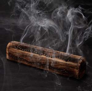 Support décoratif artisanal en bois pour encens, idéal pour la méditation, le yoga et l'aromathérapie, pour bâtonnets d'encens naturels - Product Image 3