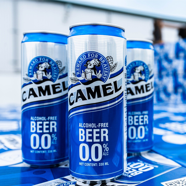 High Quality 0.0 Alcohol Free Lager Beer 330ml Bottles / Cans Bulk Non Alcoholic Camel Beer Slim Can OEM ODM Private Label