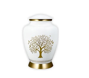 Urne funéraire en aluminium de haute qualité, fabriquée par un fabricant de confiance, avec couvercle à vis sécurisé pour la conservation à long terme des cendres humaines - Product Image 3
