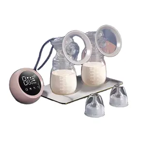 Infant electric massage breast pump feeding bottle double suction machine can be charged