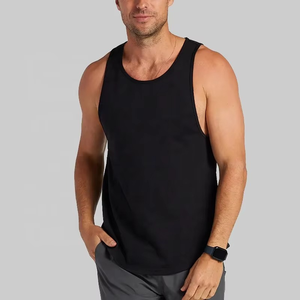Men's Lightweight Casual Gym Tank <b>Tops</b> Custom Logo 100% Cotton Breathable Workout Fitness <b>Top</b> Soft <b>White</b> Plain Blank Sport - Product Image 1