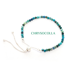 Premium 925 <b>Sterling</b> <b>Silver</b> Trendy Chrysocolla Beads Bolo Bracelet with Soft Flex <b>Wire</b> Box Chain Gift Pack of 6 for Women - Product Image 3