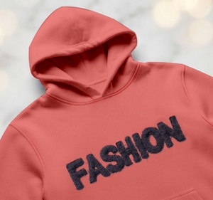 Top Trend Top Selling Sustainable Pink Color Custom Chenille Embroidery Logo Patch Professional Premium Quality <b>Hoodies</b> - Product Image 1