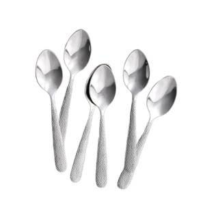 Ensemble de 6 cuillères à dîner en acier inoxydable plaqué or de luxe, finition miroir, manche long, couverts de table réutilisables de qualité supérieure - Product Image 3