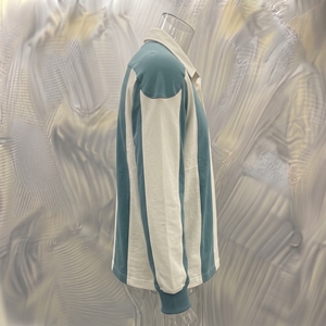 Maillot de football à manches longues rayé Snowgrace, col rabattu, logo brodé, coupe classique, chemise de sport pour homme - Product Image 2
