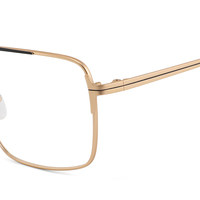 Lunettes rectangulaires en acier inoxydable unisexe 56 mm, montures optiques métalliques, logo personnalisé, marque privée, lunettes pour commandes en gros