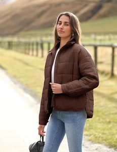 Women's Lightweight <b>Packable</b> Hooded Winter Quilted Puffer <b>Jacket</b> Detachable Sleeves Hat Zipper Closure Waterproof Wool - Product Image 4