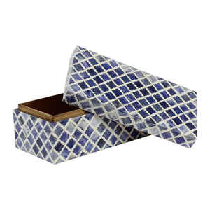 Caja de Recuerdos Rectangular Hecha a Mano de Resina de Hueso, Acabado Pulido, Solución de Almacenamiento Única de Estilo Vintage para Regalos - Product Image 4