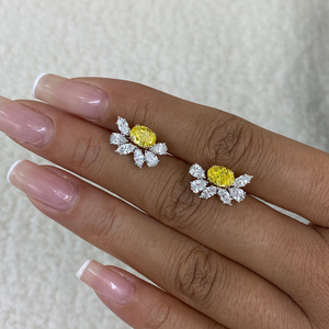 Exquisitos Pendientes de Diamantes Creados en Laboratorio, Oro Rosa de 10k, Joyería Fina, Minimalistas para Uso Diario, Piedras Preciosas Auténticas Certificadas por IGI - Product Image 1