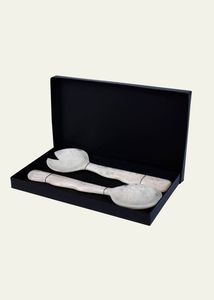 Ensemble élégant de cuillères et fourchettes à salade en résine, faits à la main, de luxe, pour fêtes, ustensiles de table avec long manche, design moderne et écologique - Product Image 5